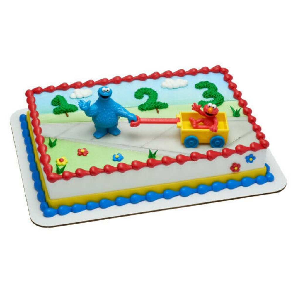 NIP SESAME STREET ELMO COOKIE MONSTER Cake Topper